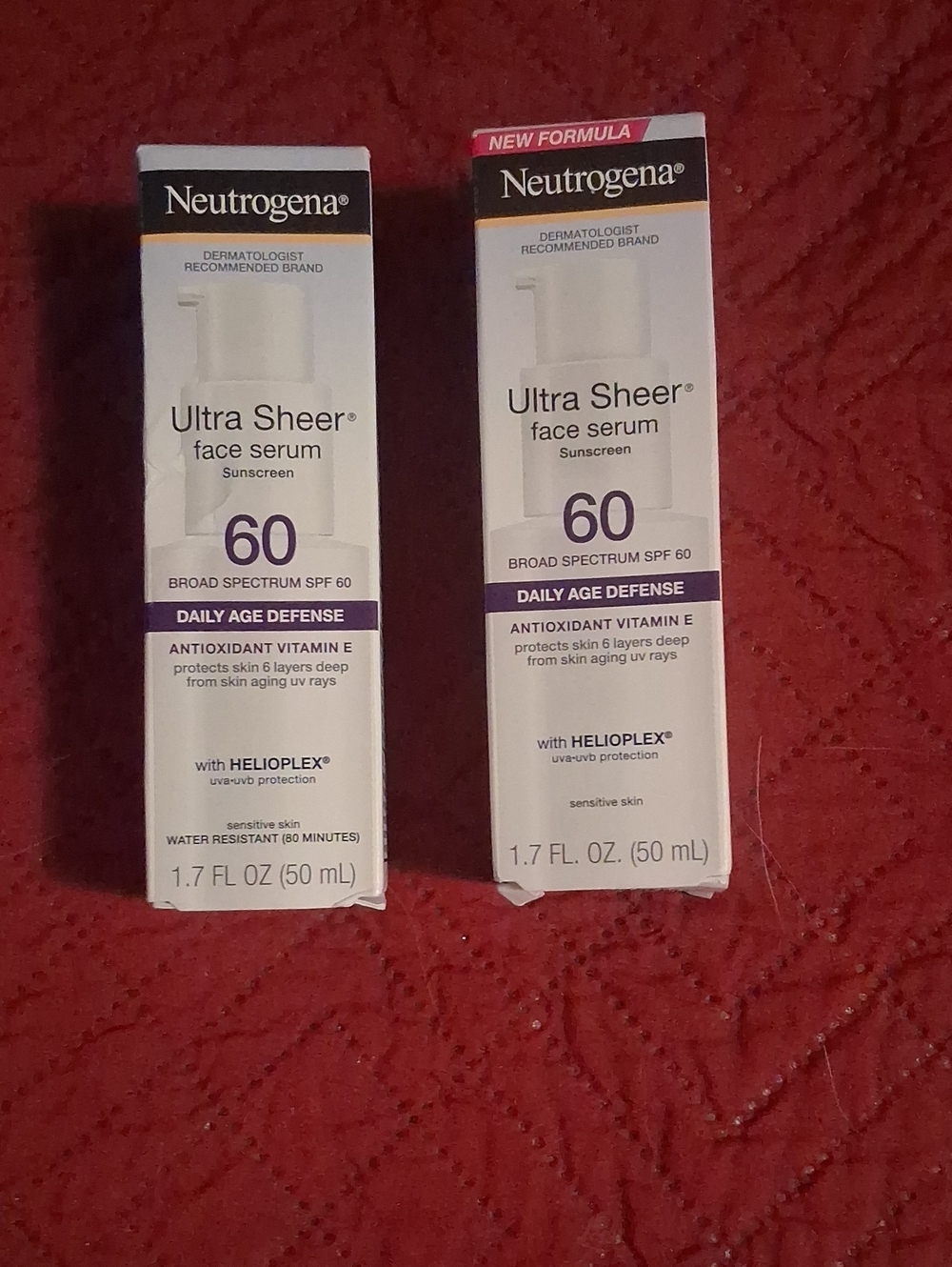 2 Bottles of Neutrgena Ultra Sheer Face Serum